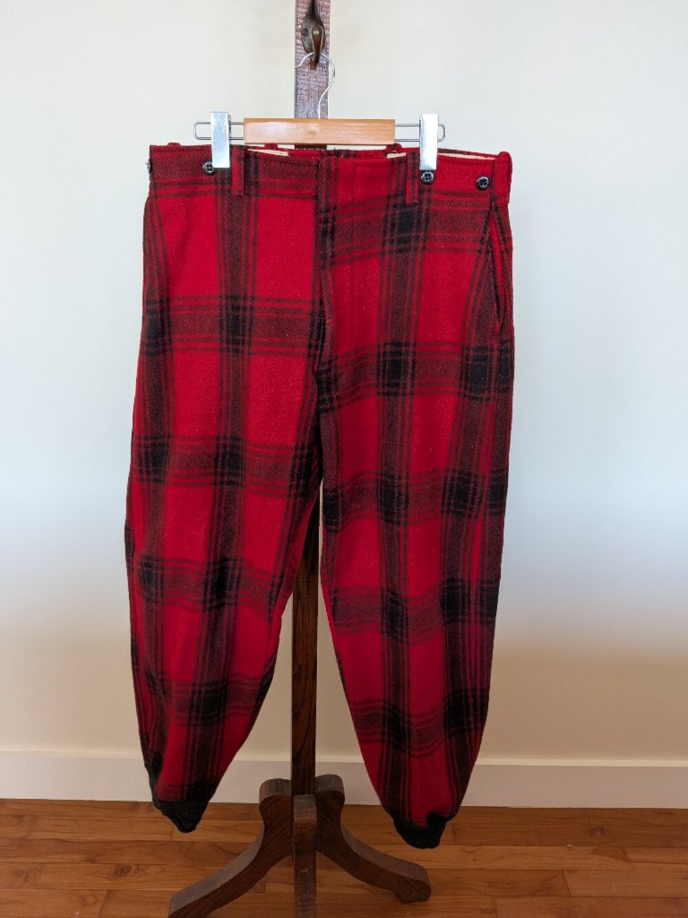 Wool hunting jogger pants